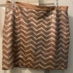 Pleather embezzled skirt